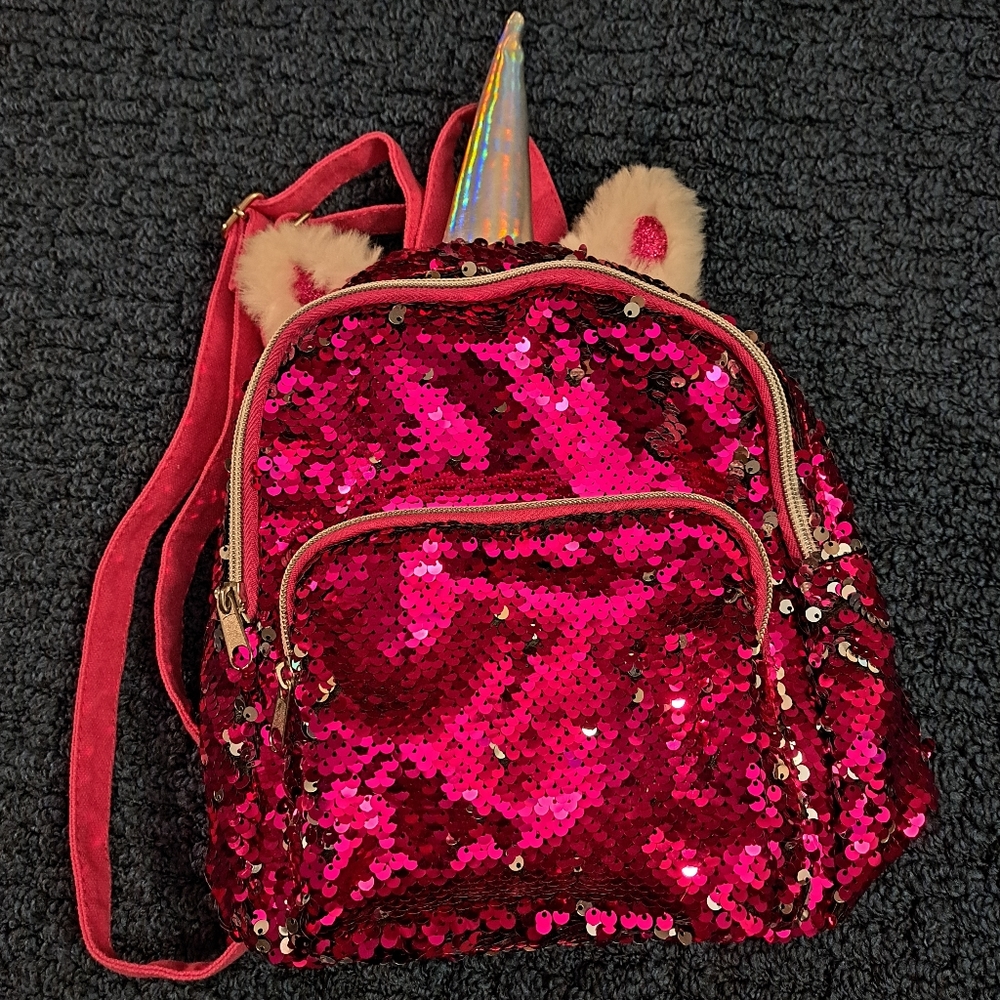 Small Unicorn Sequin Backpack